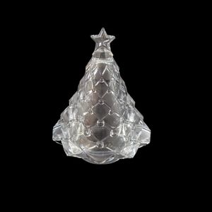 Vintage Cristal D'Arques Christmas Tree Tealight Candle Holder